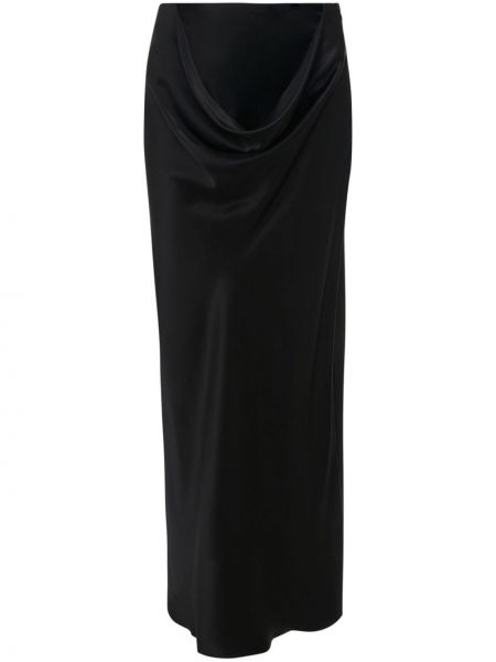 Drapované hedvábné dlouhá sukně Jw Anderson Černé