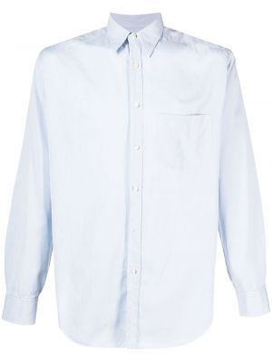 Kokvilnas krekls ar pogām Giorgio Armani Pre-owned zils