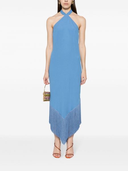 Dlouhé šaty s třásněmi Taller Marmo modré