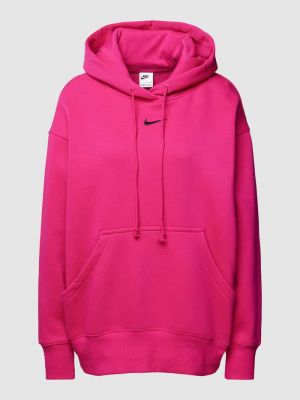 Bluza z kapturem polarowa oversize Nike różowa