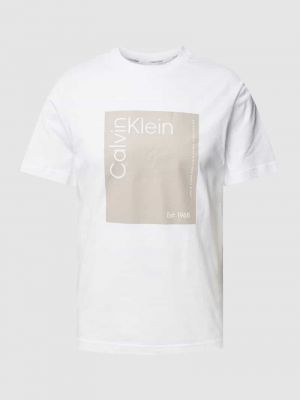Koszulka z nadrukiem Ck Calvin Klein biała