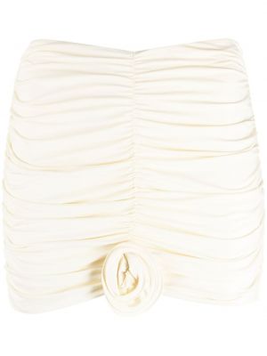 Φλοράλ φούστα mini La Reveche λευκό