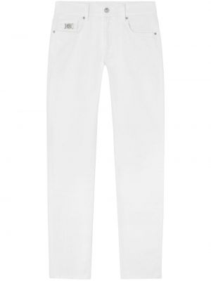 Straight fit džíny Versace bílé