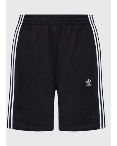 Laza szabású sport rövidnadrág Adidas fekete