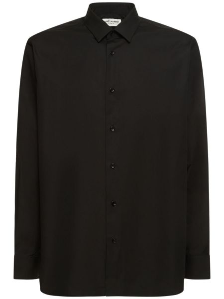 Bavlnená košeľa Saint Laurent čierna