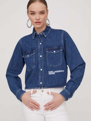 Traper košulja Karl Lagerfeld Jeans plava