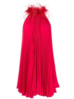 Plisirana mini obleka Styland rdeča