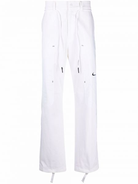 Pantalones de chándal con bordado Nike blanco