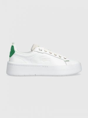 Bőr sneakers Lacoste fehér