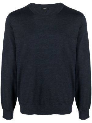 Pull en tricot col rond Theory bleu