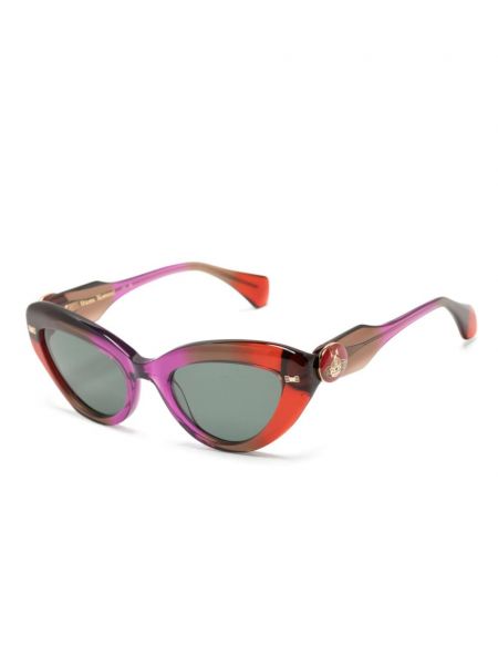 Spalvų gradiento rašto akiniai nuo saulės Vivienne Westwood rožinė
