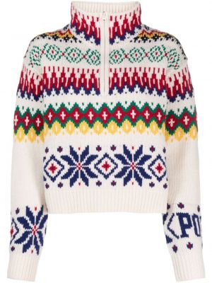 Vuneni vuneni džemper s patentnim zatvaračem Polo Ralph Lauren