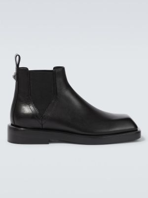 Leder chelsea boots Versace schwarz