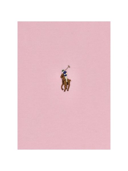 Polo con bordado slim fit de algodón Ralph Lauren rosa