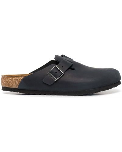 Lær sandaler Birkenstock grå