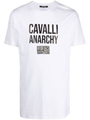 Trykt t-skjorte Roberto Cavalli hvit