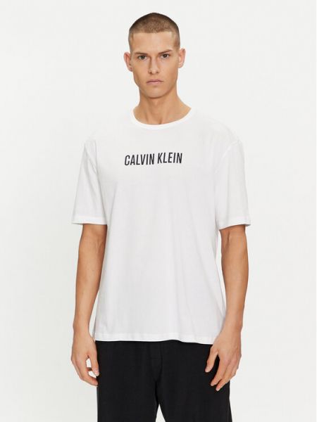 Koszulka bawełniana z nadrukiem Calvin Klein Underwear biała