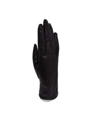 Черные утепленные перчатки Elegante