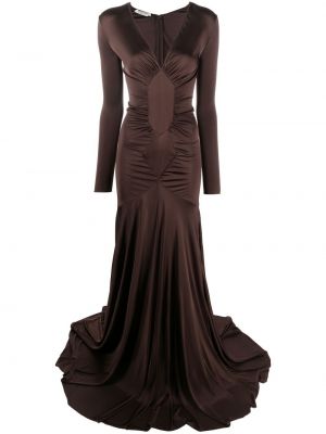 Вечерна рокля Saint Laurent кафяво