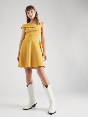 Коктейлна рокля Wal G. жълто