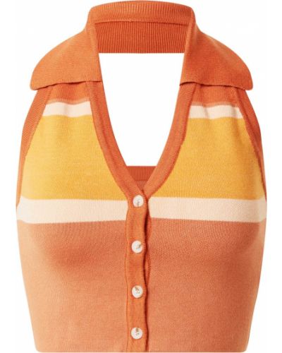 Плетен плетен памучен топ Cotton On оранжево