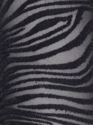 Dresuri plasă cu model zebră Wolford negru