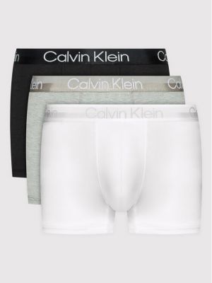 Меланжирани боксерки Calvin Klein бяло