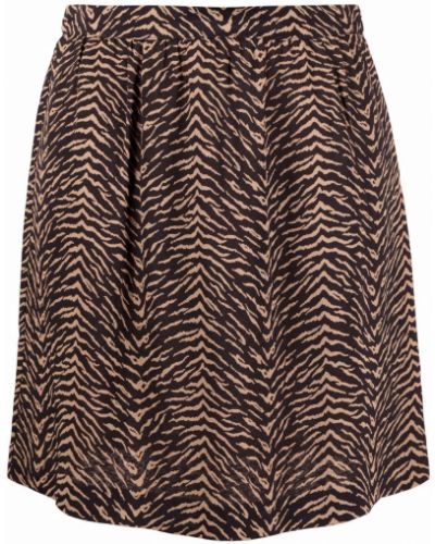 Falda con estampado animal print Pinko marrón