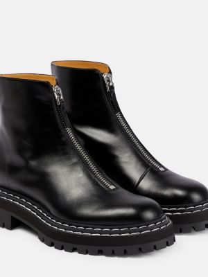 Ankle boots skórzane Proenza Schouler czarne