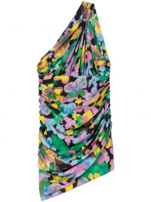 Koktejl obleka s cvetličnim vzorcem s potiskom Az Factory