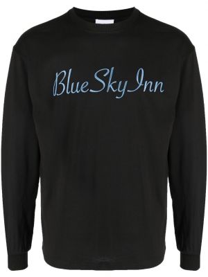 Medvilninis siuvinėtas marškinėliai Blue Sky Inn