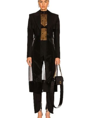 Длинное пальто из мохера длинное Givenchy, черный