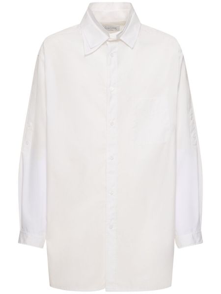Camisa de algodón Yohji Yamamoto blanco