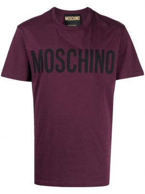 T-shirt con stampa Moschino viola