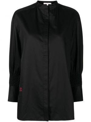 Bavlnená košeľa s výšivkou Shiatzy Chen čierna