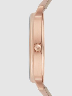Кожаные часы Emporio Armani розовые
