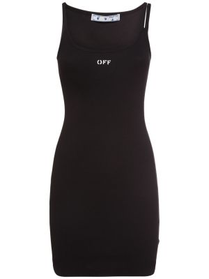 Jersey mini ruha nyomtatás Off-white fekete