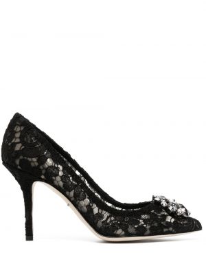 Pumps i spets Dolce & Gabbana svart