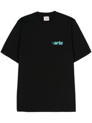 T-krekls ar izšuvumiem Arte melns