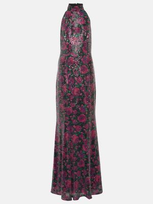 Μάξι φόρεμα Rotate Birger Christensen ροζ