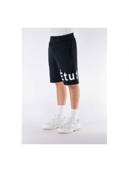 Casual shorts aus baumwoll mit print études schwarz