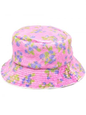 Sombrero de flores Natasha Zinko rosa