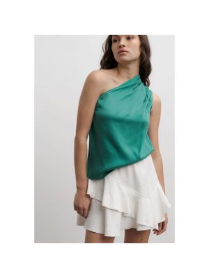 Mini falda de lino Ahlvar Gallery blanco