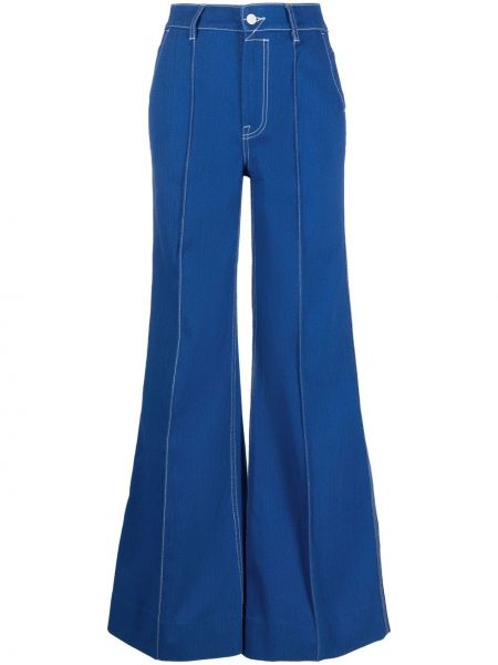 Jeans taille haute large Zimmermann bleu