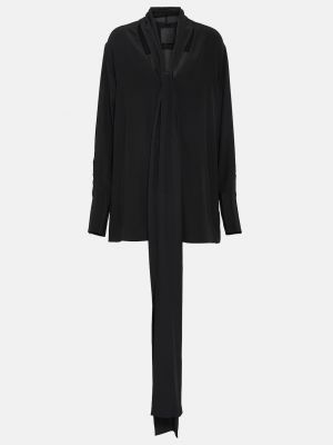 Шелковая блузка с шарфом Givenchy черный