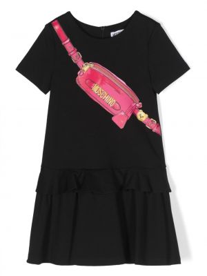 Lige kjole for piger Moschino Kids sort