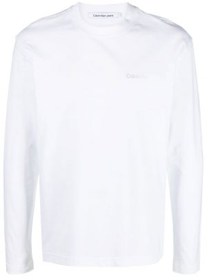 Långärmad t-shirt Calvin Klein vit