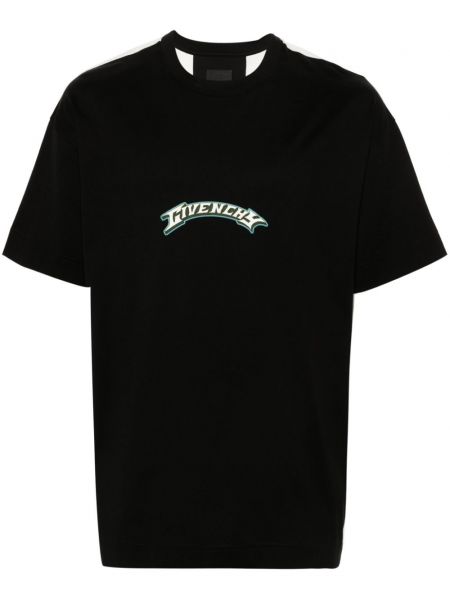 Bavlněné tričko s potiskem Givenchy černé