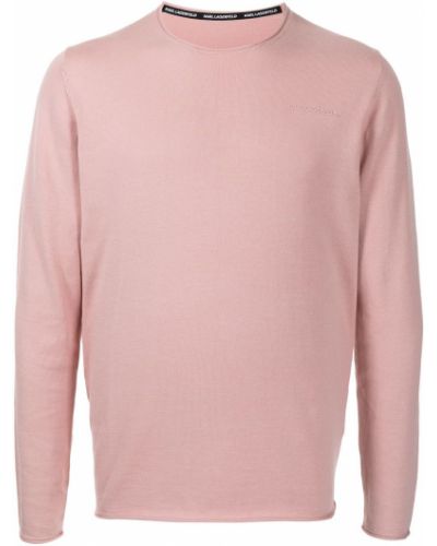 Jersey de punto de tela jersey Karl Lagerfeld rosa