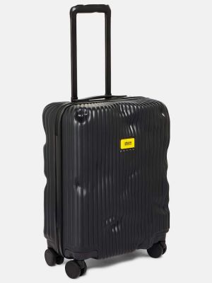 Csíkos bőrönd Crash Baggage fekete